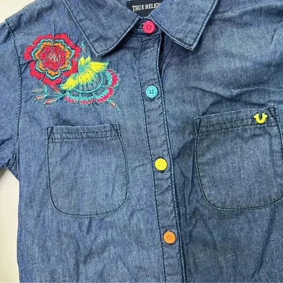 True Religion Junior DENIM DRESS Size Sp - Picture 9 of 9